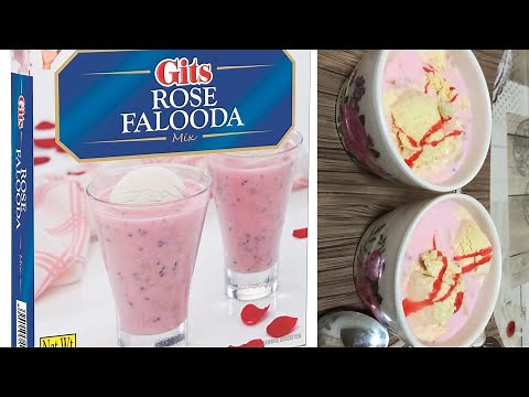 Gits Rose Falooda mix || ready in 3 easy steps || easy Falooda recipe || simple Falooda recipe