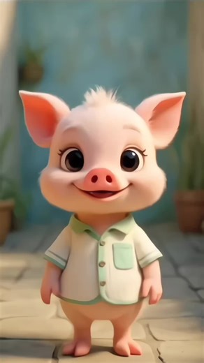 Cute piglet dancing #songforkids #animals #kidssong #cartoonkids #tiktokkids