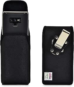Turtleback Belt Clip Case Compatible with Samsung Note 9 and Note 8 Black Vertical Holster Nylon Pouch with Heavy Duty Rotating Belt Clip