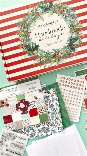 2.8K views · 30 reactions | Ready to spread some holiday cheer? Watch our quick step-by-step tutorial and create a stunning holiday card with our brand-new Handmade Holidays Christmas Kit!  #neverstopmaking #cardmaking #papercraft #christmasinjuly #holidaycards | Spellbinders Paper Arts | Facebook