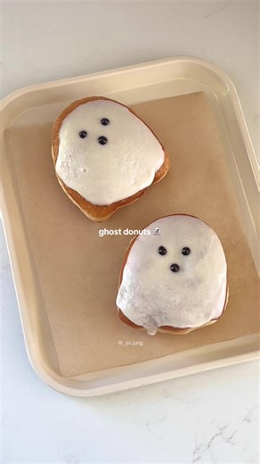 Spooky Ghost Donuts for Halloween Baking Fun