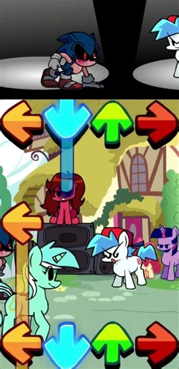 FNF Sonic.EXE vs My Little Pony Mod | Cover #Shorts
