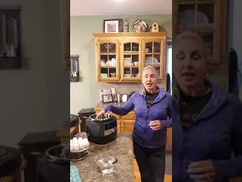 Starting 18 boiled eggs in the Pampered Chef Quick Cooker