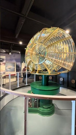 Split Rock Lighthouse display of Glass and mechanism. On the bluffs of Lake Superior north shore.