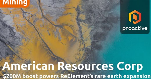 American Resources secures $200M facility to scale ReElement’s U.S. critical minerals platform