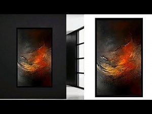 DARK & FIERY🔥🖤 Textured Art: EASY Abstract Acrylic Painting (574)