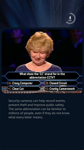Do You Know What “CC” Means In CCTV? 📹 #quiz #millionaire #trivia #didyouknow #security #tvshow #tv