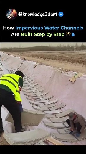 How Impervious Water Channels Are Built Step by Step 🚧💧