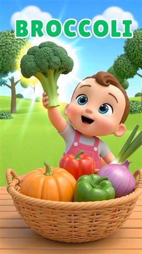 Vegetables Song for Kids 🥕🥦🍅 | Learn Vegetables Names | Nursery Rhymes & Kids Songs #shorts #ca
