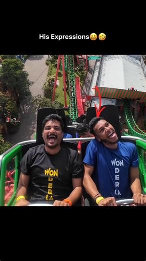 Vamshi Krishna on Instagram: "Roller coaster his expressions 🤣 #reels #trending #viralvideos #instagramreels #instagood #instadaily #thankyou #picoftheday #brahmi #wonderla #fun #rollercoasters #danger"