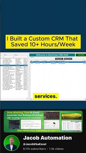Built a Better CRM in Excel Than Any Paid Tool #automation #excel #startup