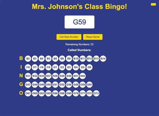 Interactive Bingo Caller Custom Online Bingo Game Digital Printable 500 Bingo Cards PDF Teacher Party School Virtual Game Bingo Call List - Etsy