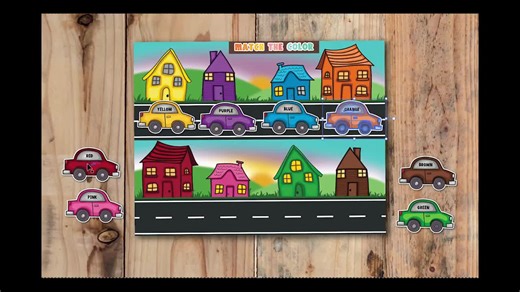 Car Color Matching Game – Match the Car to the House | Printable Preschool Activity PDF - Etsy
