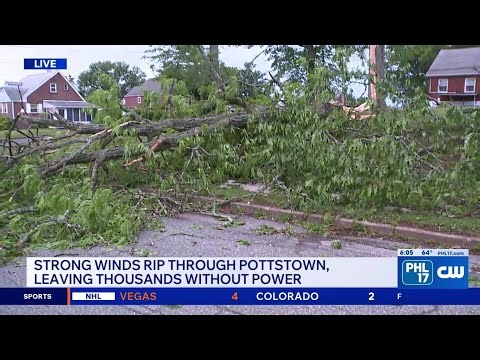 Strong winds rip through Montgomery County, leaving thousands without Power I PHL17 Morning News