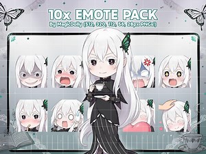 Echidna Emotes, Re:zero Anime Chibi Stickers Emoji for Discord/twitch/youtube (digital Download) - Etsy