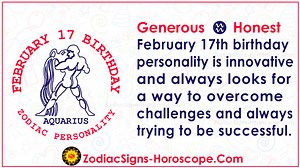 February 17 Zodiac (Aquarius) Horoscope Birthday Personality and Lucky Things