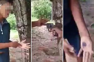 ‘Thief’ is shot in the hand at point blank range in brutal punishment in Brazil