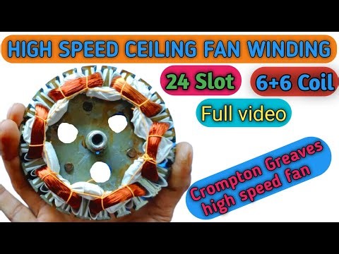 High speed ceiling fan winding|Crompton Greaves high speed fan winding|Full rewinding high speed fan