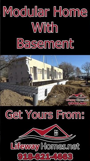 Modular Home with Basement #modularhomes #manufacturedhome #construction