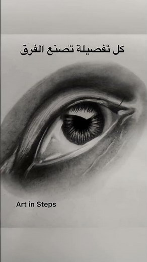 فكرة رسم عين واقعية خطوة بخطوة | Art in Steps