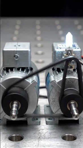 How to Make a Free Mini Generator Using 2 DC Motors ⚡ #diypower