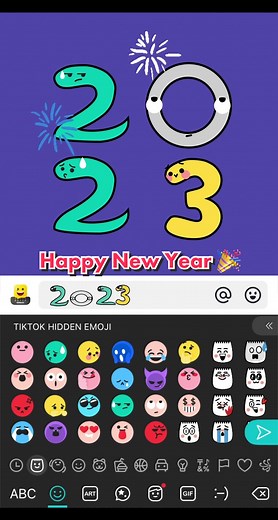 Number Lore Happy New Year 2023 Tutorial | Facemoji Emoji Art
