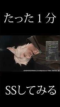 【FF14】１分でできる簡単SS（スクリーンショット）撮影のやり方