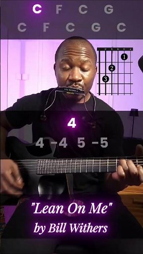 Lean On Me - Bill Withers | Harmonica & Guitar Tutorial| Easy Chords and Tabs