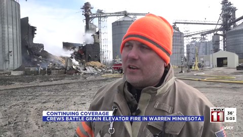 Fire destroys CHS grain elevator in Warren, Minnesota