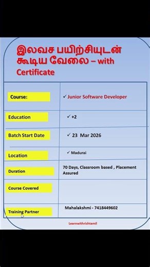 Free Course with Certificate | Junior Software Developer