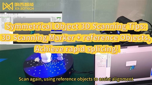 How to  Scanning Symmetrical Objects? 3D scanning marker points add refer object