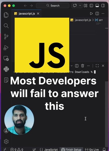 Most Developers fail to answer this Array question #javascriptinterview #javascript #dsa #array