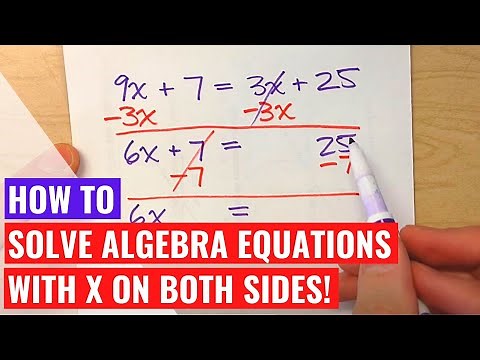 Solving Equations with x on Both Sides
