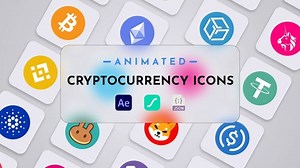 Videohive Cryptocurrency Animated Icon Pack - 55796448 AEdownload.com