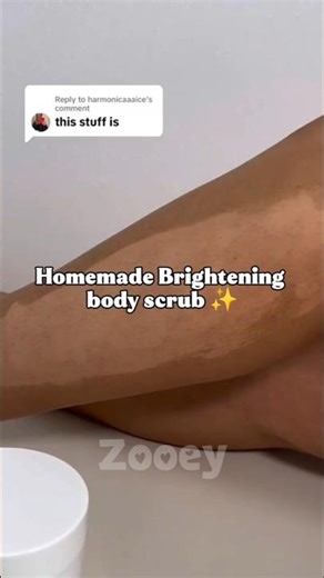 DIY homemade brightening body scrub ✨ #aesthetic #fypシ #shorts #glowup #korean #bodycare
