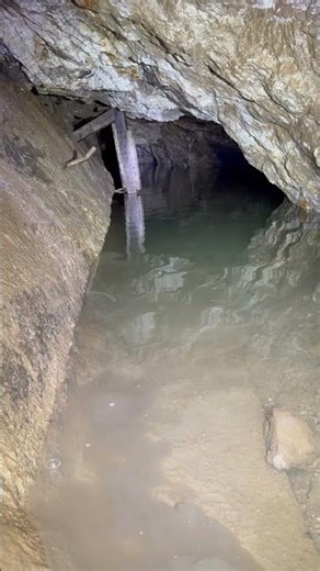 Walking down the incline to this chamber that was once flooded Now, it’s completely empty of water