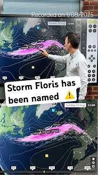 Storm Floris could bring disruption to parts of the UK on Monday. #stormupdate #stormfloris #news