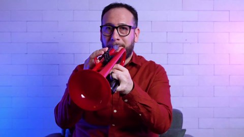 Professional Plastic Bb Trumpet Standard Trumpet Set for Student Beginner With 7C Mouthpiece and 3C Mouthpiece,Bb Trumpet Instrument, Blue