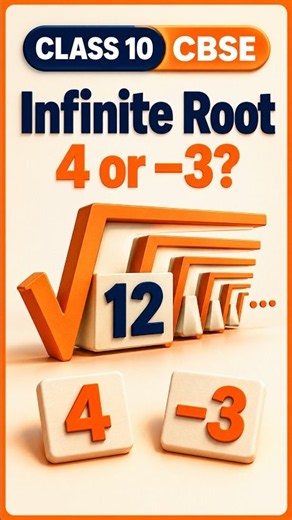 Class 10 Maths Quadratic Equations | Infinite Nested Root: 4 or -3?
