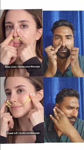 Erase Nose & Smile Lines Naturally 😱 | 2-Min Face Lift Massage | Anti Aging Hack