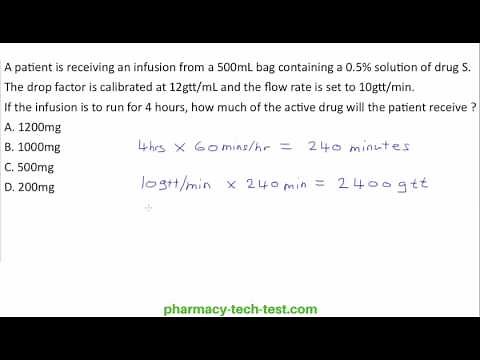 Pharmacy IV Compounding Calculation
