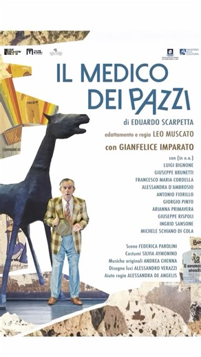 I DUE DELLA CITTA’ DEL SOLE on Instagram: "Non ve lo perdete, sarebbe una pazzia… 🤙 🎭 IL MEDICO DEI PAZZI Una delle commedie più amate di Eduardo Scarpetta torna in scena con una travolgente girandola di equivoci e risate. In scena Gianfelice Imparato, per la regia di Leo Muscato. con Luigi Bignone Giuseppe Brunetti Francesco Maria Cordella Alessandra D’Ambrosio Antonio Fiorillo Giorgio Pinto Arianna Primavera Giuseppe Rispoli Ingrid Sansone Michele Schiano di Cola 🎨 Scene: Federica Parolini 