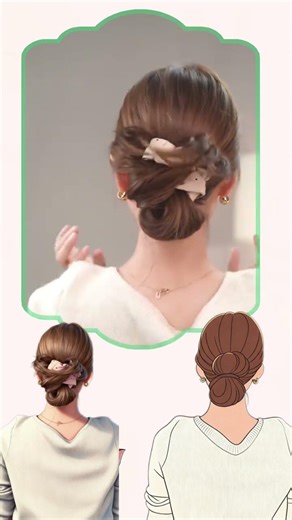 A slow-motion nanny-level tutorial for a bun hairstyle#Hairstyle course#Braiding is
