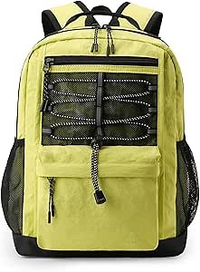 10L Small Size Casual Backpack for Kids Girls Boys Ages 3-9, Mini Waterproof Outdoor Sport Travel Hiking Camping Daypack (Light Yellow)