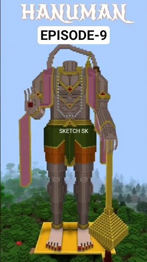 Hanuman idol building in Minecraft Ep.9 #hanuman #minecraft #shorts