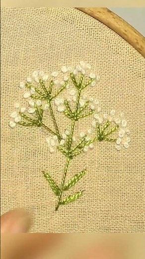 Learn This Easy Beautiful Wildflower Embroidery SHORT #malina_gm