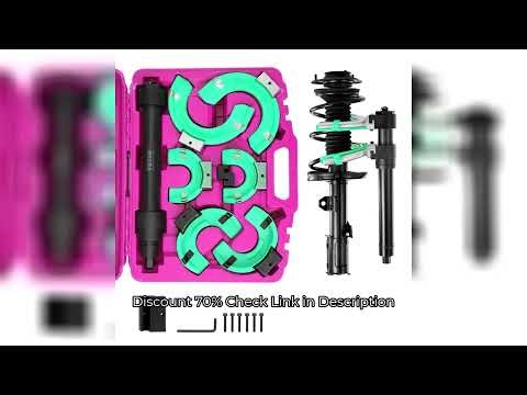 SucceBuy Strut Spring Compressor Macpherson Strut Spring Compressor Kit Interchangeable Fork Strut C