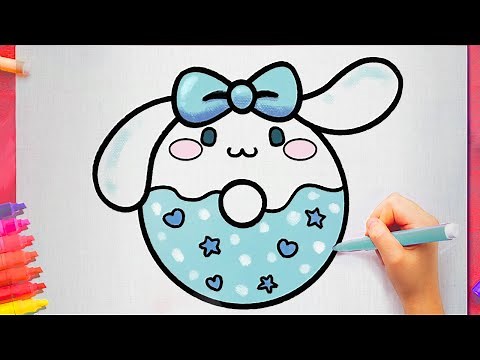 How to Draw Cinamoroll Donut Easy step by step Sanrio - Hello Kitty and Her Friends