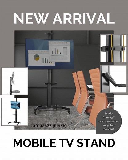 New Fellowes Solutions Are Here! We’re making workspaces more flexible, organized, and eco-friendly with our latest product launches — each made with post-consumer recycled content to help reduce environmental impact. ➜ Mobile TV Stand – Portable, adjustable, and perfect for presentations, video conferencing, and collaborative work. ➜ VESA Thin Client Holder – Securely mount your thin client or small CPU for a clutter-free workspace. ➜ CableSpine – Keep cords tidy with a flexible, adjustable cab