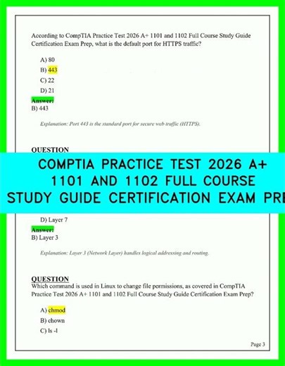 COMPTIA PRACTICE TEST 2026 A+ 1101 AND 1102 FULL COURSE STUDY GUIDE CERTIFICATION EXAM PREP VIDEO